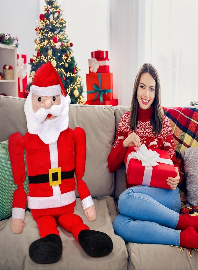 Silipull 3 ft Stuffed Santa Christmas Decoration Huge Red Plush Santa Claus Hang or Sit Decor for Holiday Party Home Decor and Birthday Gifts - Image 3